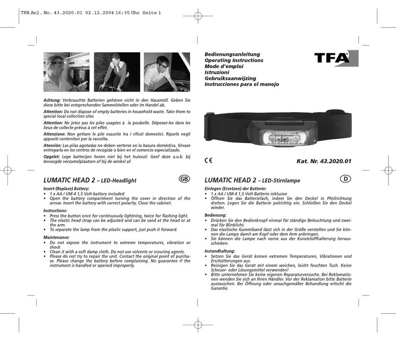 TFA LUMATIC HEAD 2 User manual