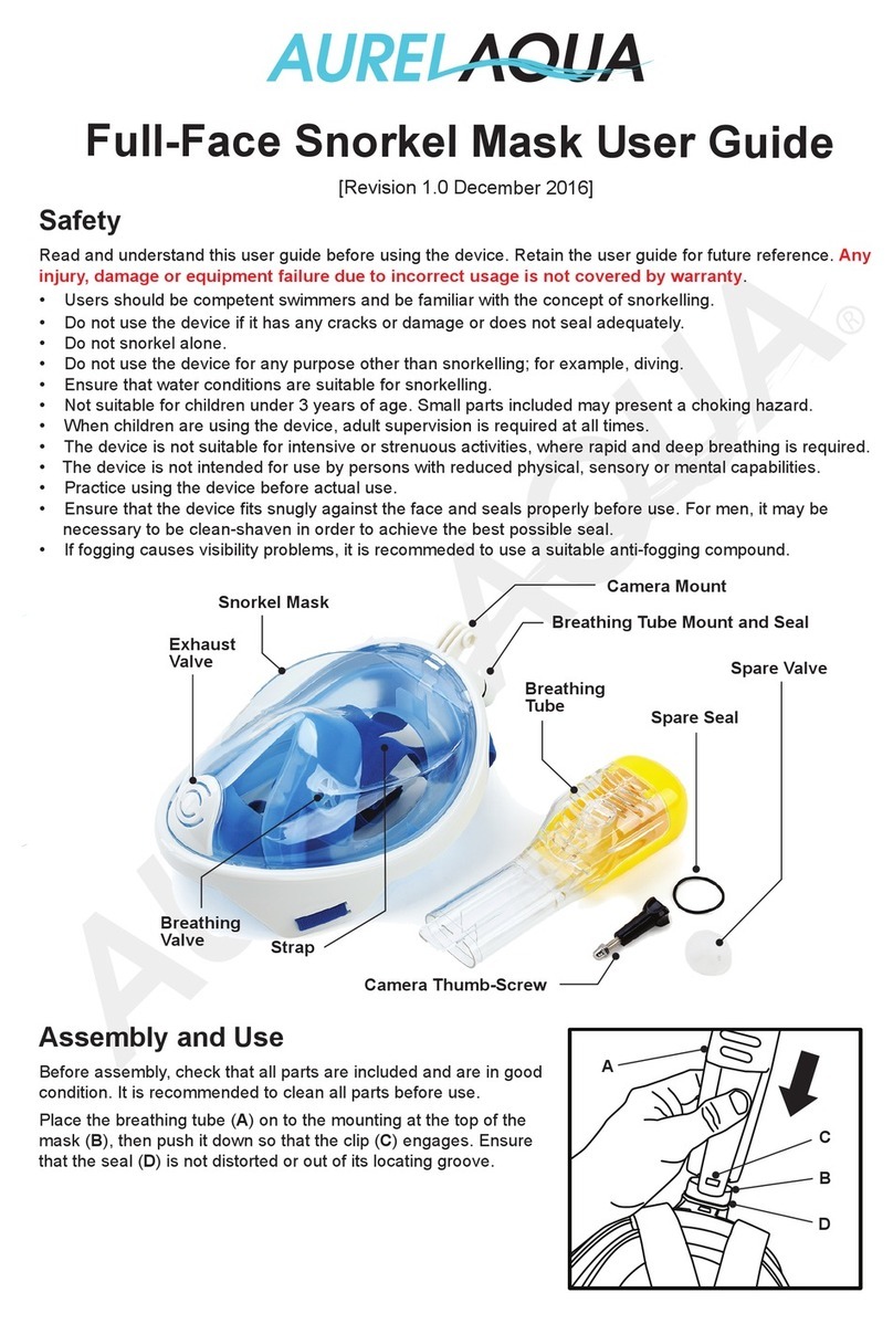 Aurelaqua Full-Face Snorkel Mask user guide