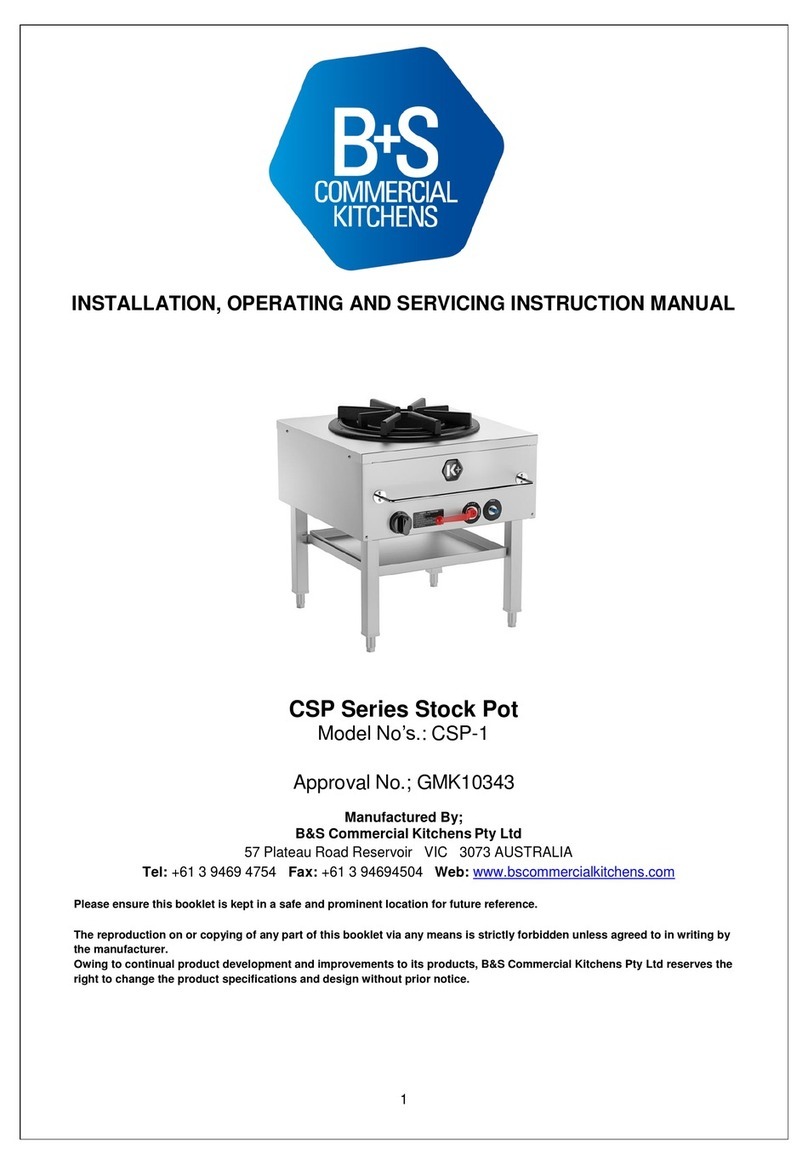 B+S CSP Series Installation, operating and servicing instruction manual