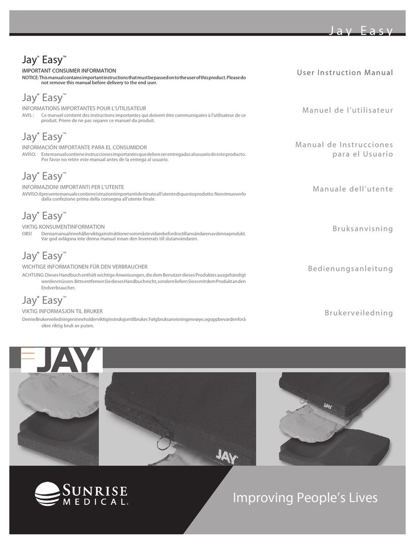 Sunrise Medical Jay Easy series User instruction manual