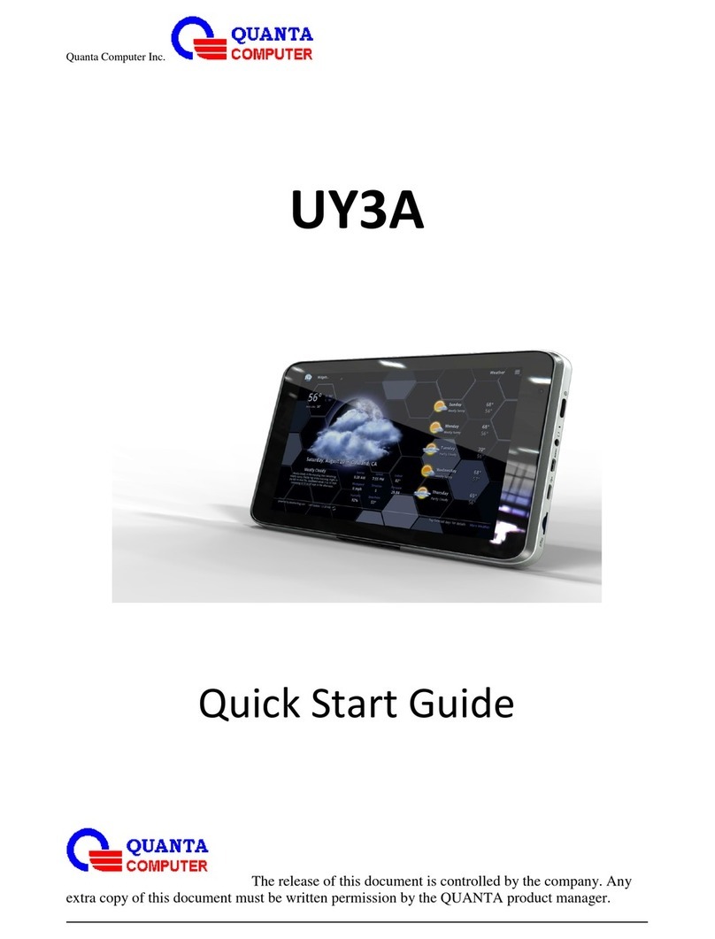 Quanta Computer UY3A quick start guide