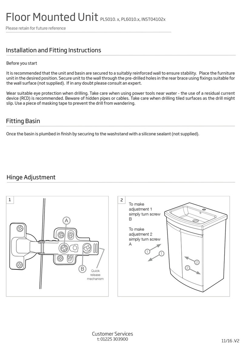 Bathroom Solutions PL6010 series Installation and fitting instructions