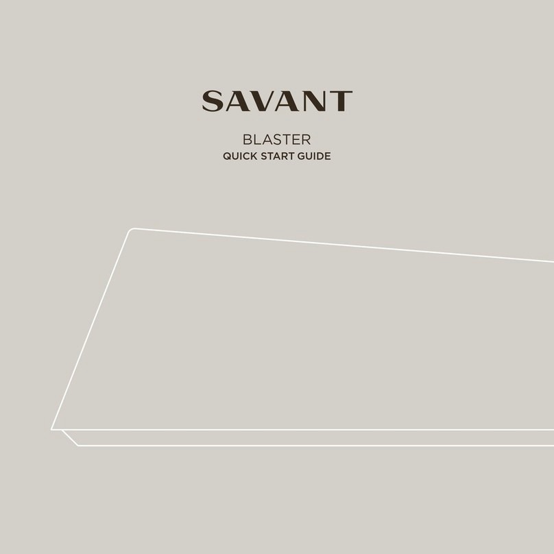 Savant BLASTER User manual