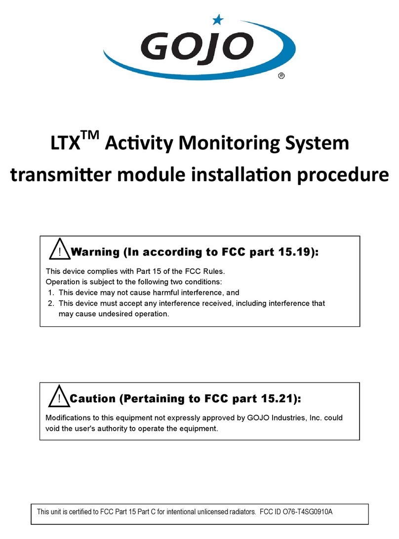 Go Jo LTX INSTALLATION PROCEDURE
