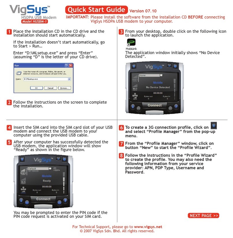 VigSys HUSBM-1 User manual