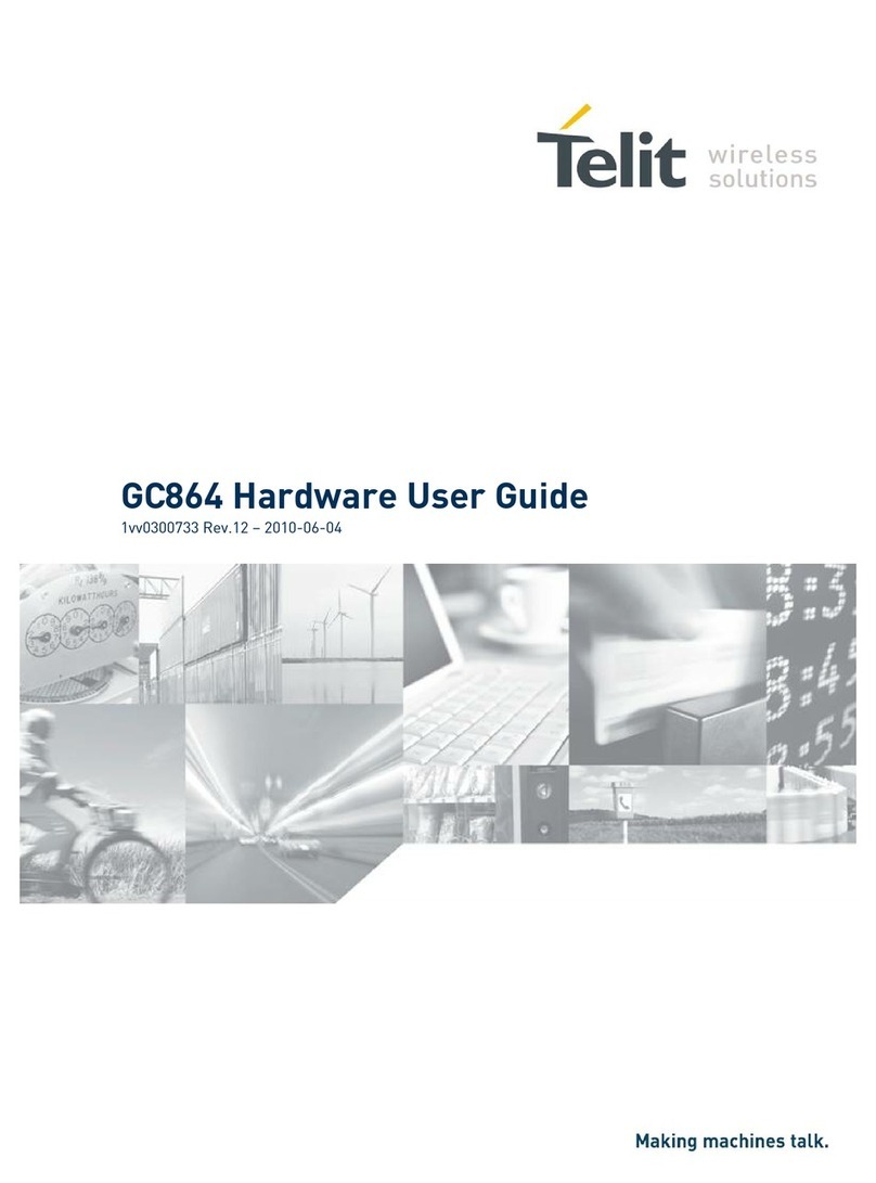 Telit Wireless Solutions GC864 Series Hardware user's guide Telit Wireless Solutions GC864 Series Hardware user's guide