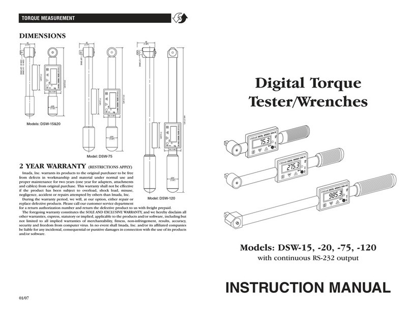 Imada DSW Series instruction manual