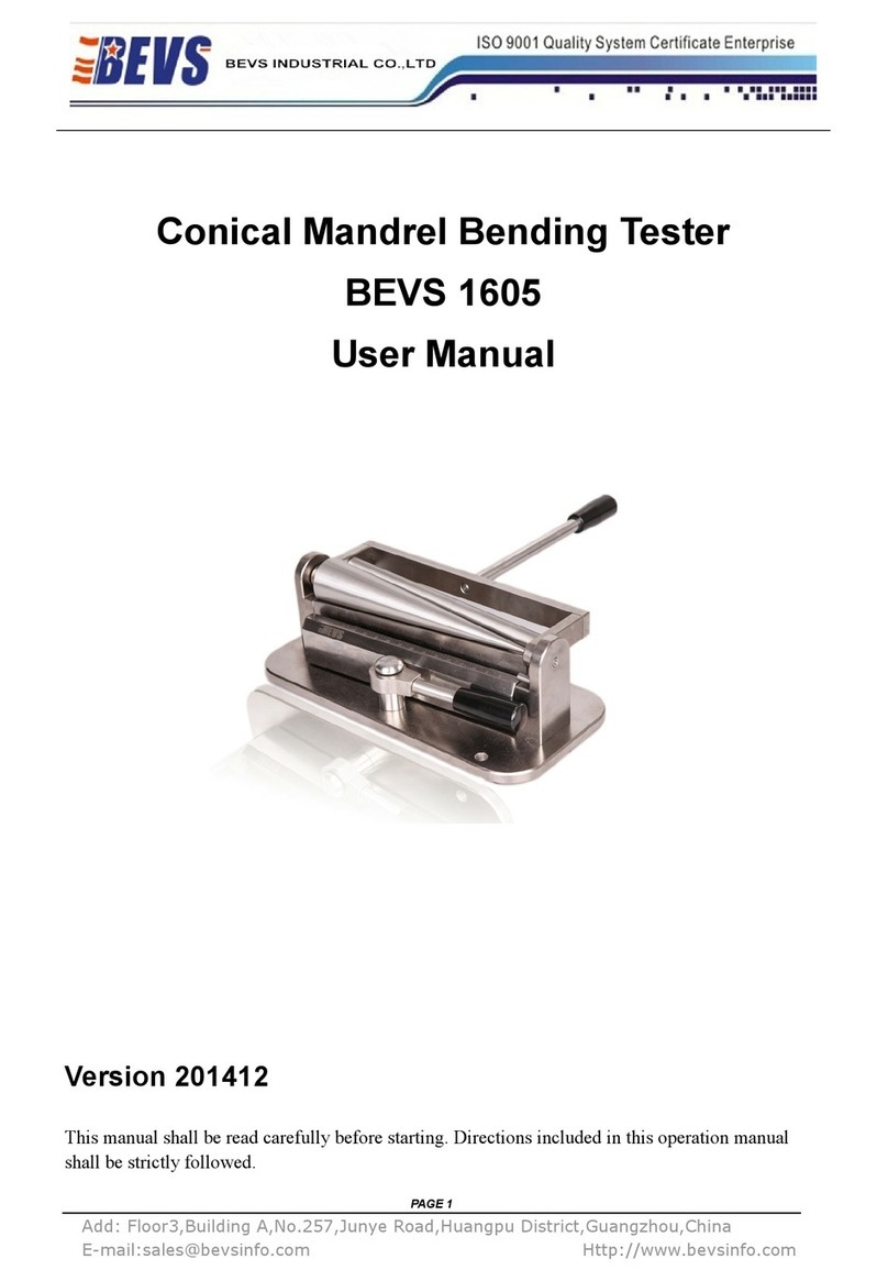 BEVS 1605 user manual
