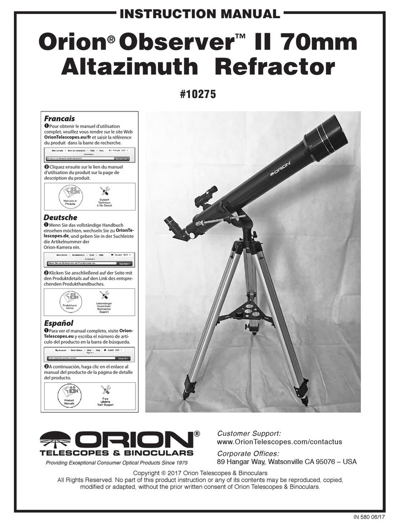 Orion Observer II 70mm Altazimuth Refractor instruction manual