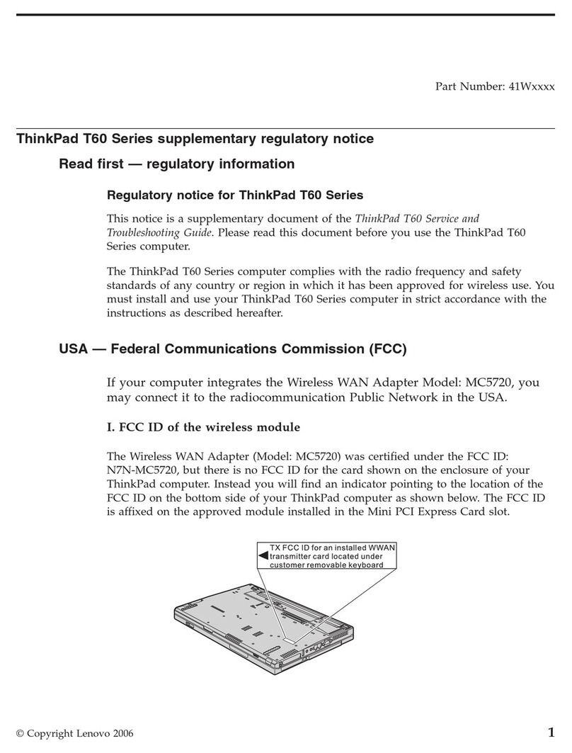 Lenovo ThinkPad T60 Series User manual