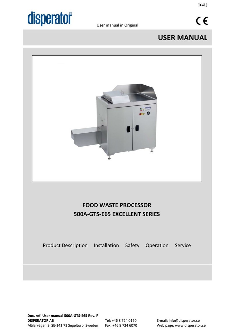 disperator 500A-GTS-E65 EXCELLENT SERIES user manual