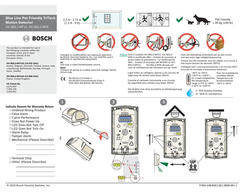 Bosch ISC-BDL2-WP12 User manual