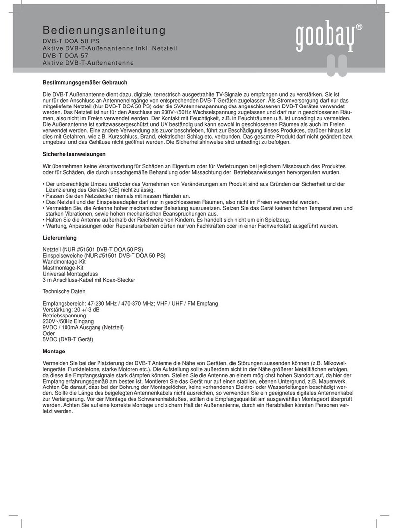 Goobay DVB-T DOA 50 PS User manual