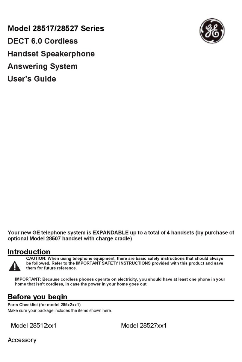GE 28527 Series User manual