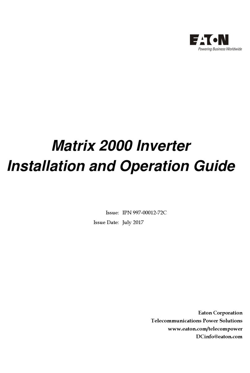 Eaton Matrix 2000 Installation and operation guide