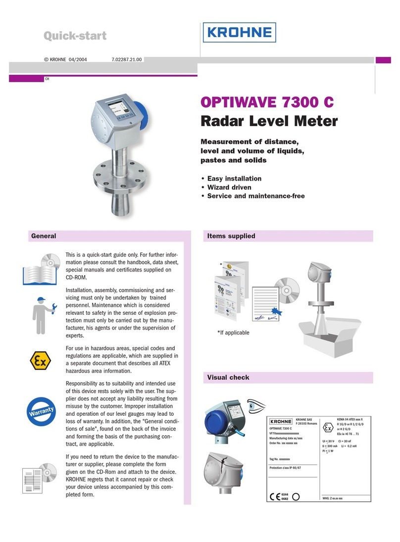 KROHNE OPTIWAVE 7300 C quick start