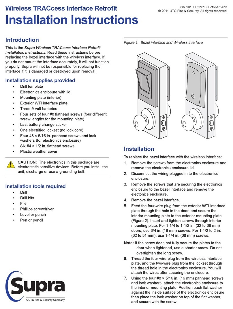 Supra Wireless TRACcess Interface Retrofit installation instructions