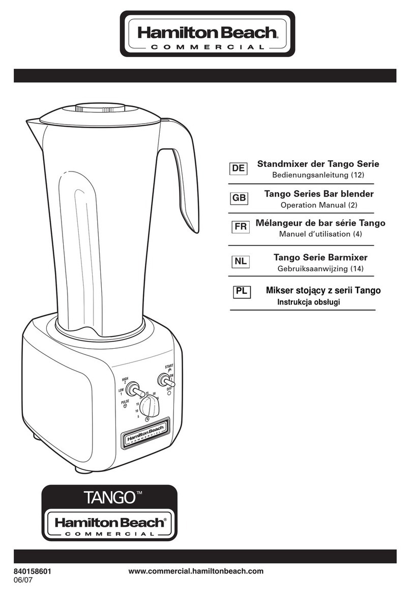 Hamilton Beach Tango Series User manual