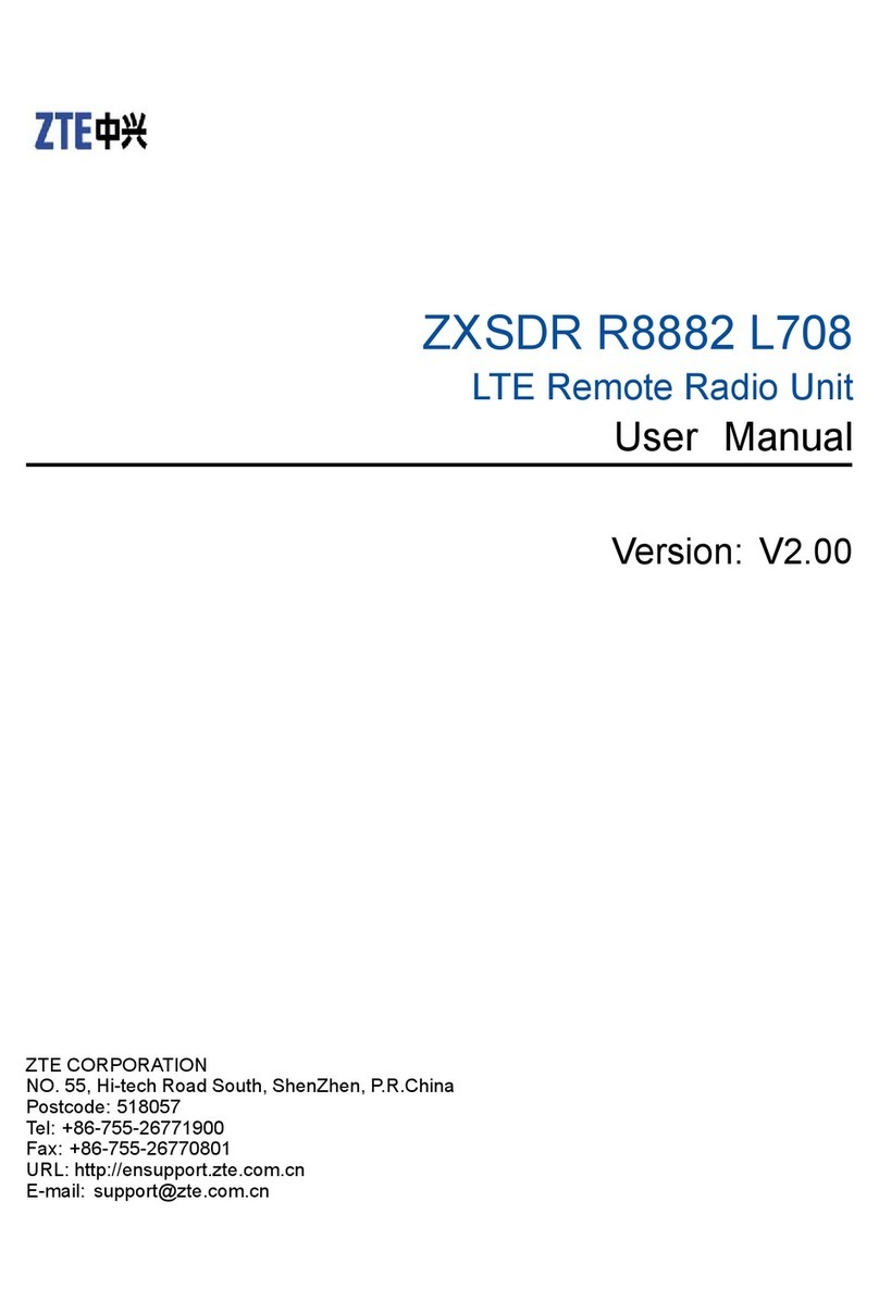 Zte ZXSDR R8882 L708 User manual Zte ZXSDR R8882 L708 User manual