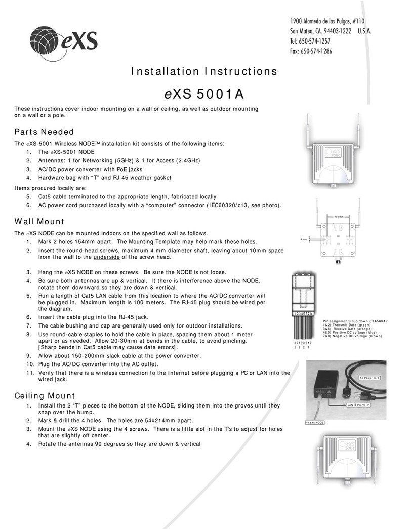 EXS 5001A Wireless NODE installation instructions