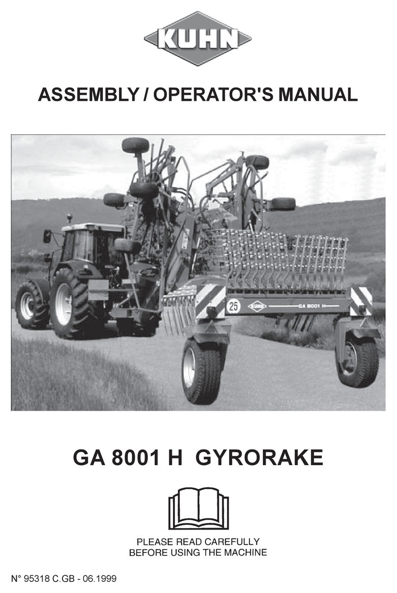 KUHN GA 8001 H Assembly and operators manual