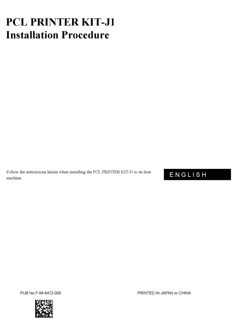 Canon BW PCL PRINTER KIT-J1 INSTALLATION PROCEDURE