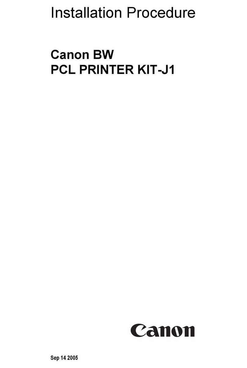 Canon BW PCL PRINTER KIT-J1 INSTALLATION PROCEDURE
