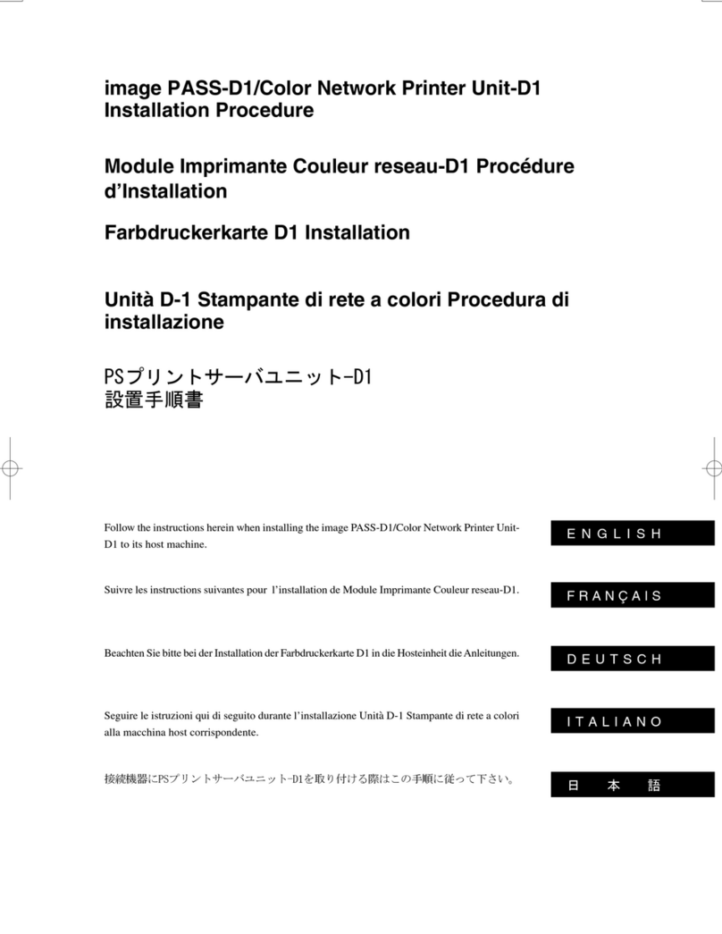 Canon Color Network Printer Unit-D1 Operating and maintenance manual