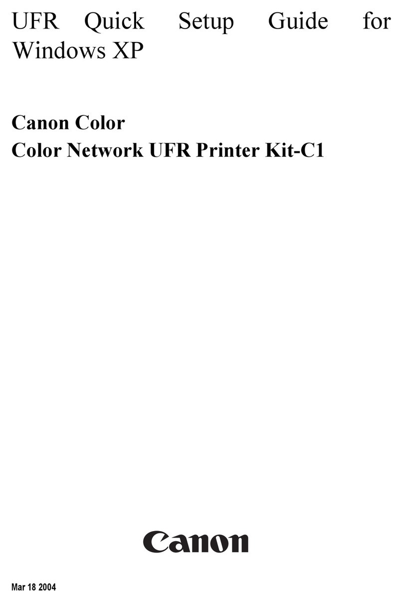 Canon Color Network UFR Printer Kit-C1 Quick setup guide