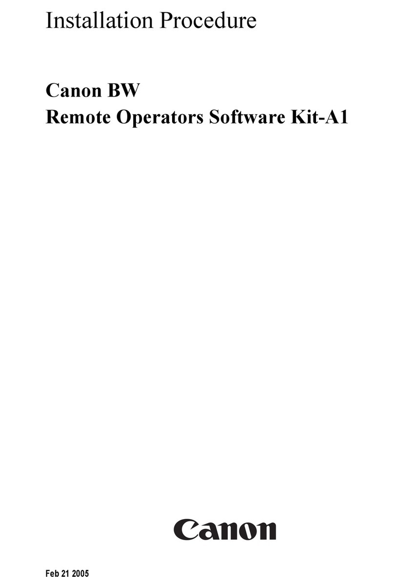 Canon BW Remote Operators Software Kit-A1 INSTALLATION PROCEDURE