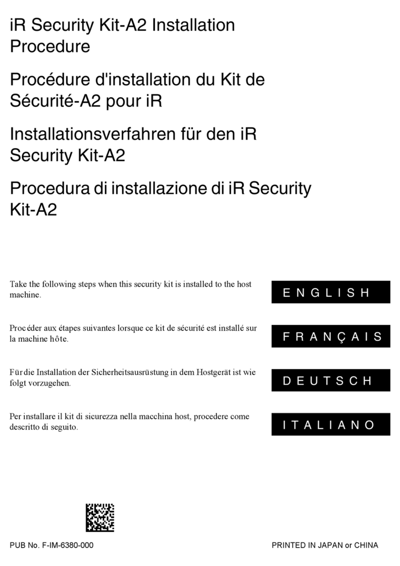Canon iR Security Kit-A2 INSTALLATION PROCEDURE