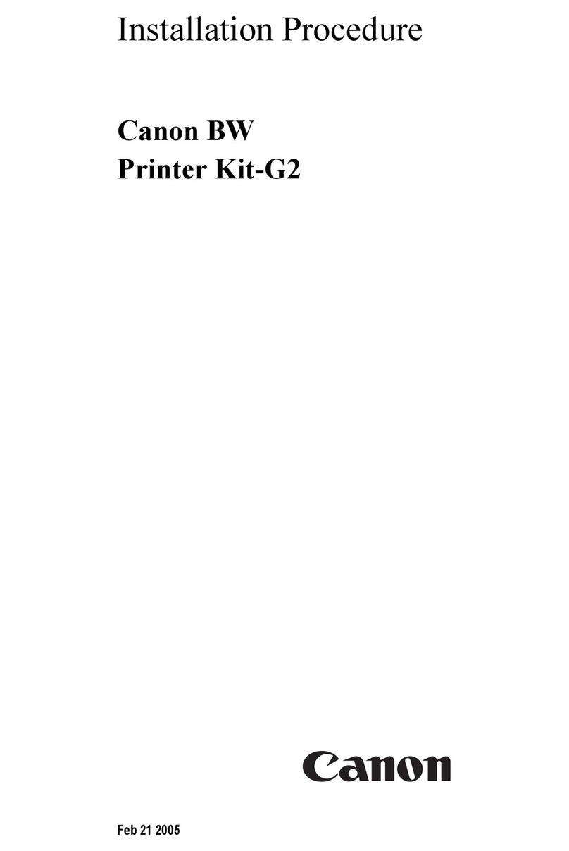 Canon BW Printer Kit-G2 Operating and maintenance manual