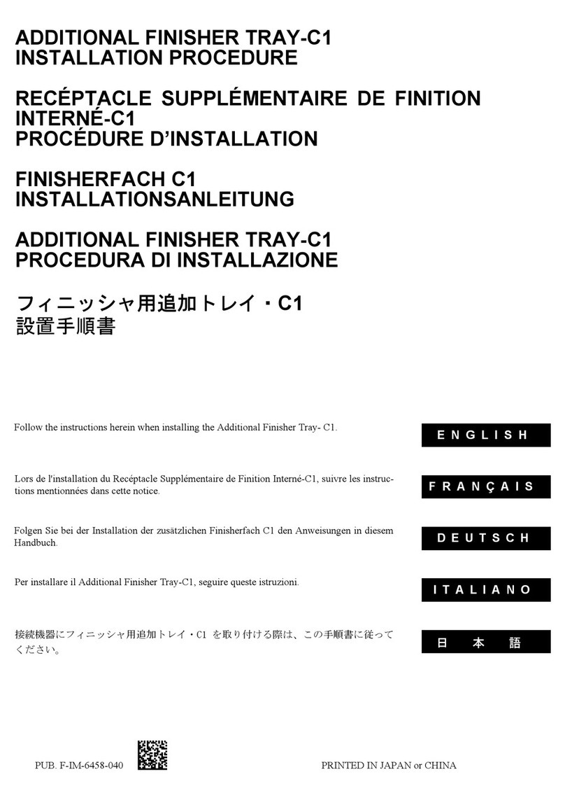 Canon Additional Finisher Tray-C1 INSTALLATION PROCEDURE