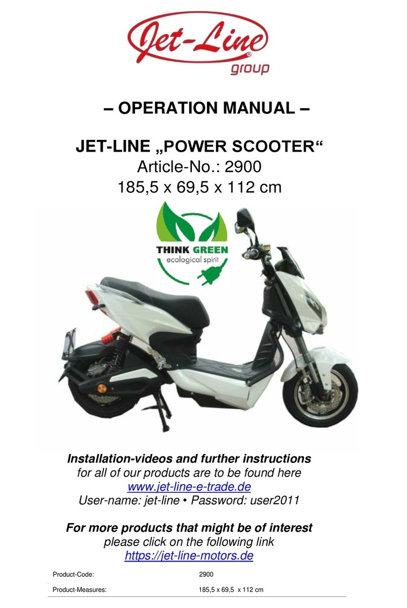 Jetline Power Scooter Operation manual