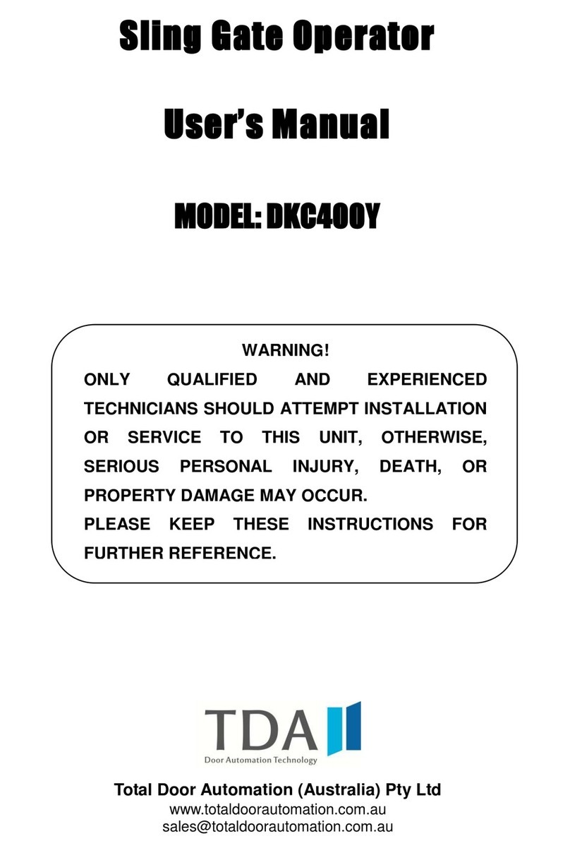 Total Door Automation DKC400Y user manual
