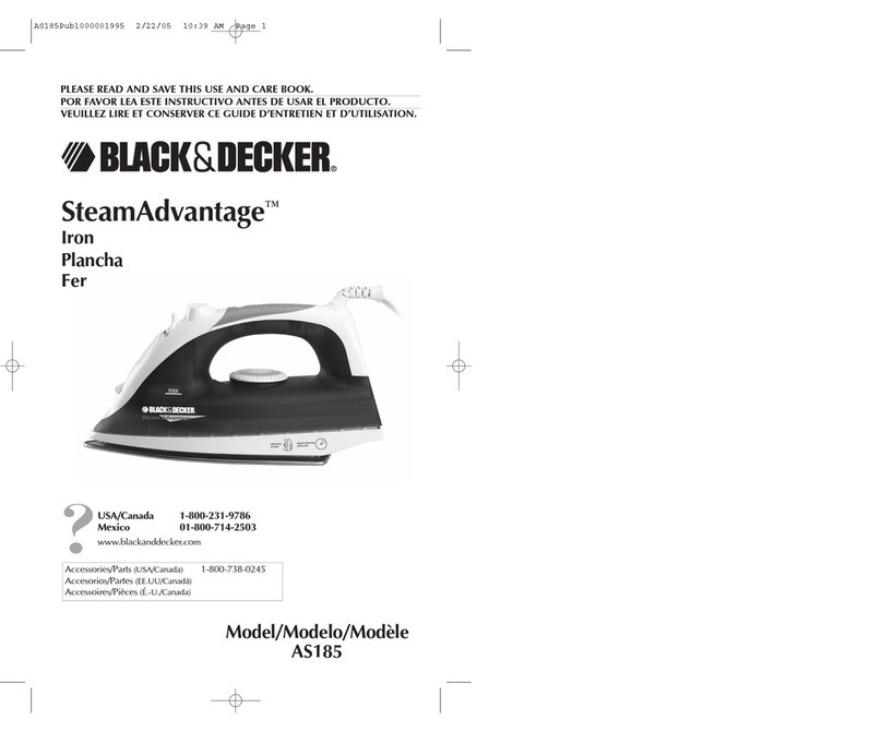 Black & Decker SteamAdvantage AS185 Installation instructions