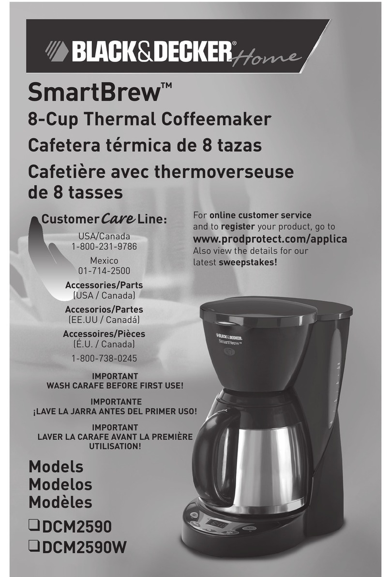 Black & Decker SmartBrew DCM2590 Installation instructions