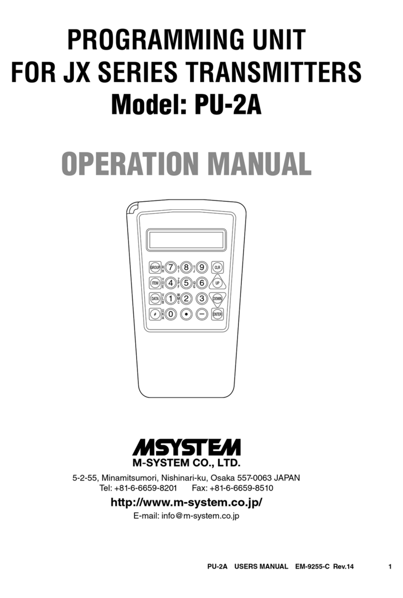 M-system PU-2A Operation manual