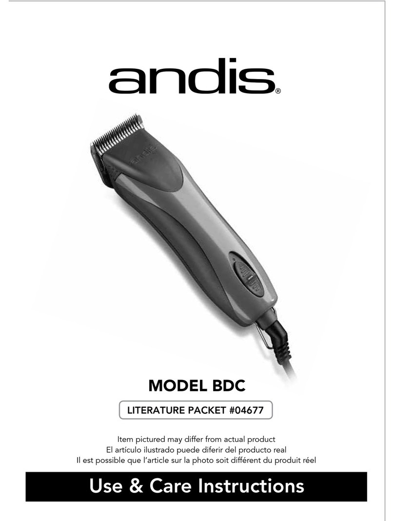 Andis BDC Quick reference guide