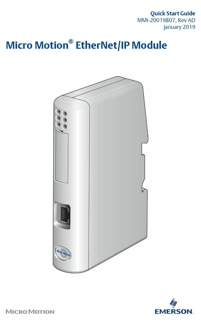 Emerson Micro Motion quick start guide