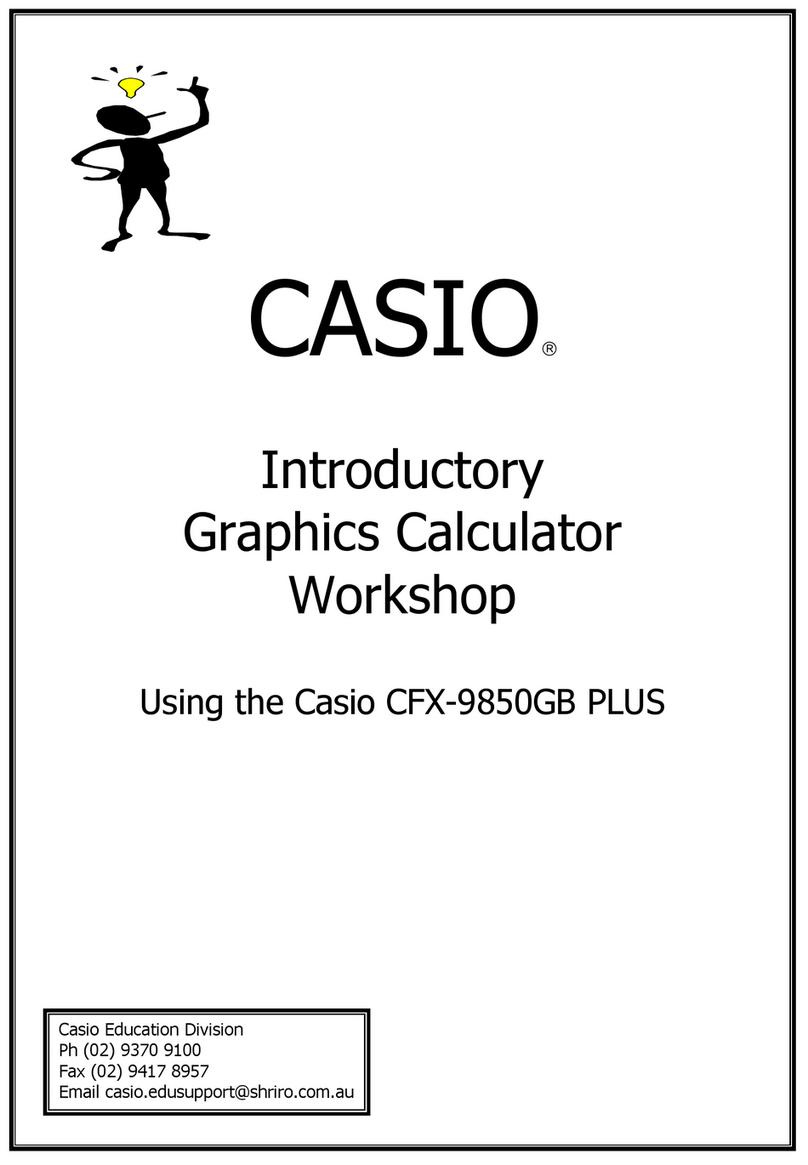 Casio CFX-9850GB PLUS User manual