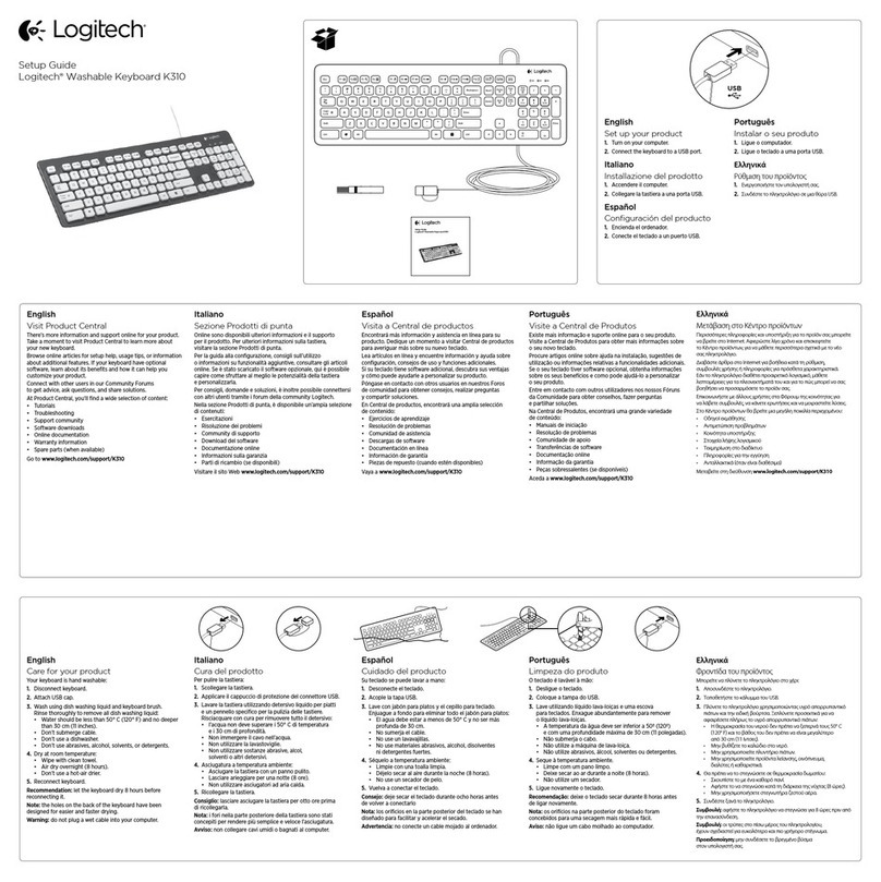Logitech K310 User manual Logitech K310 User manual