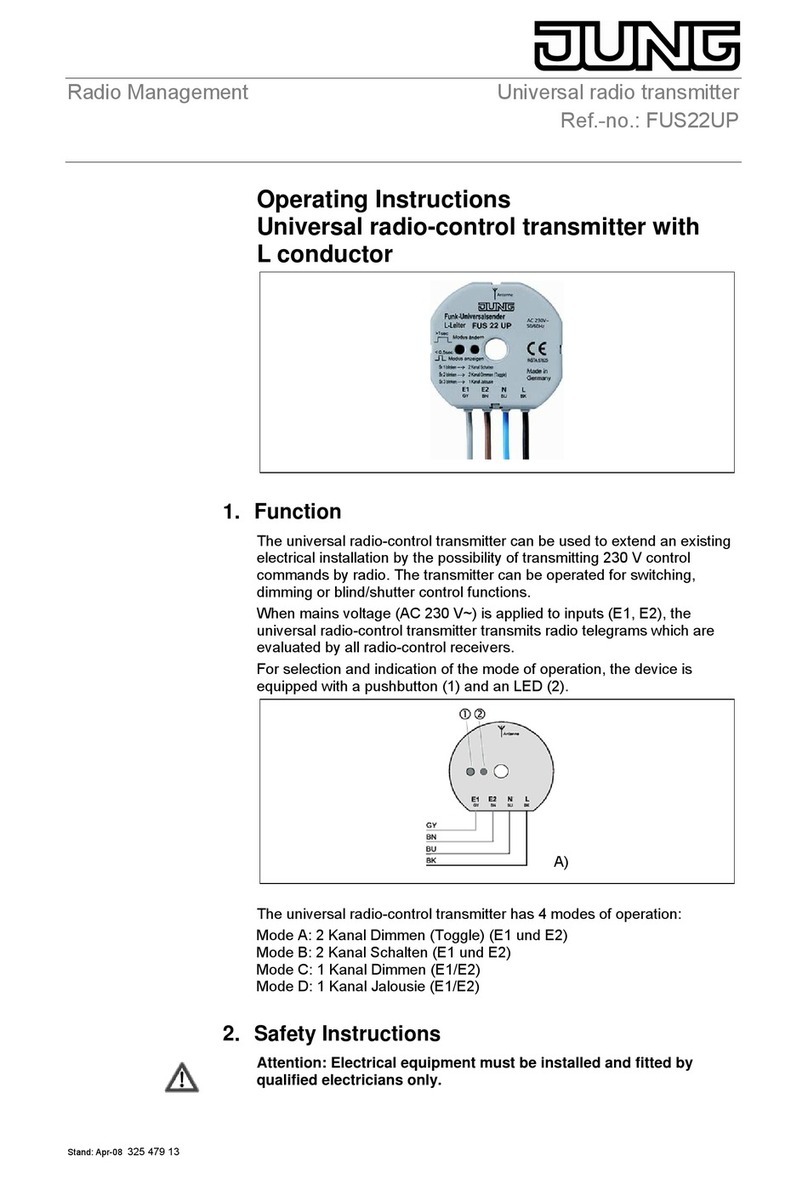 Jung FUS22UP operating instructions