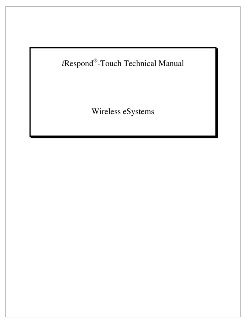 Wireless eSystems iRespond Touch Technical manual