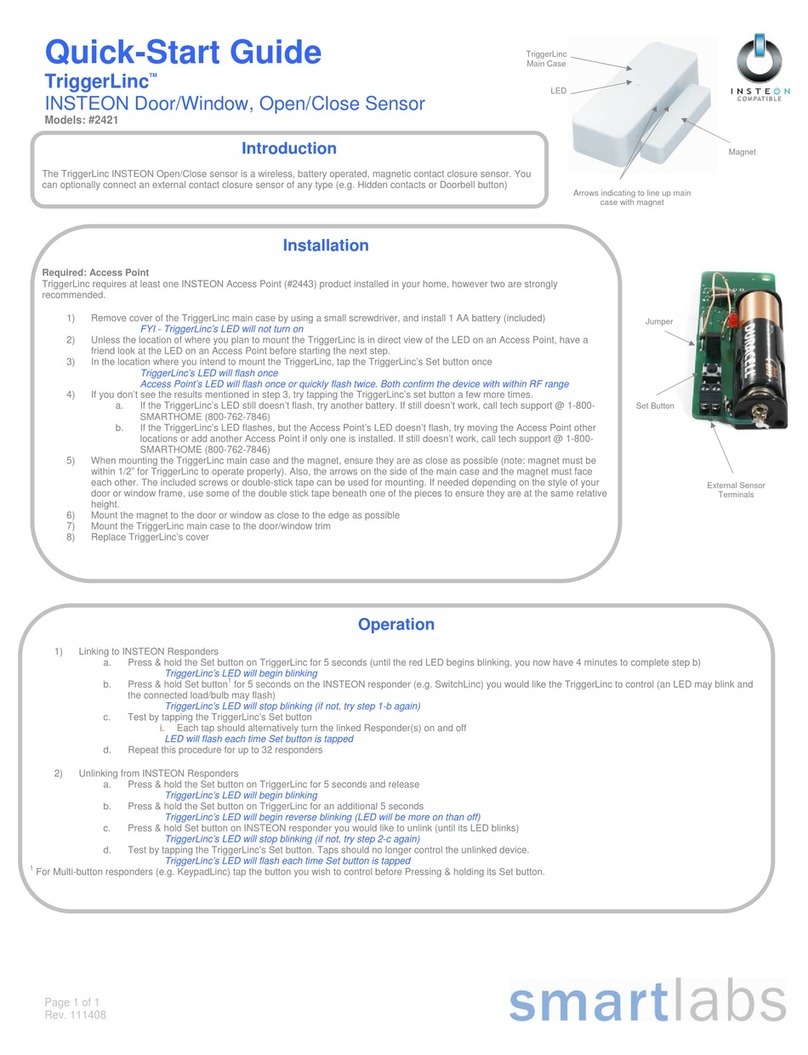 SmartLabs TriggerLinc 2421 quick start guide