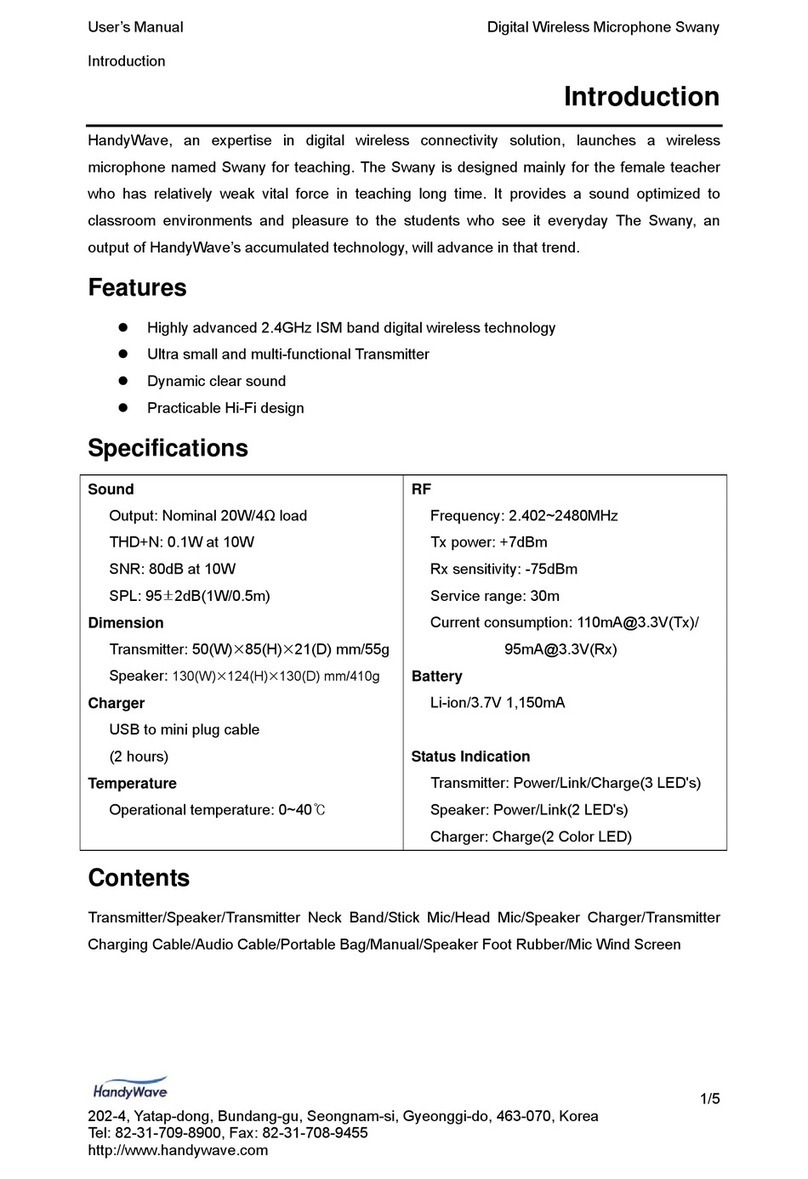 HandyWave Swany user manual