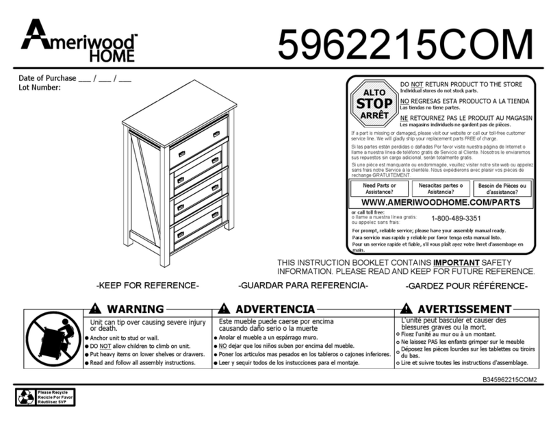 Ameriwood HOME 5962215COM Assembly instructions