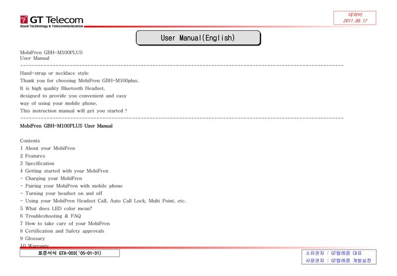 GT Telecom MobiFren GBH-M100PLUS user manual