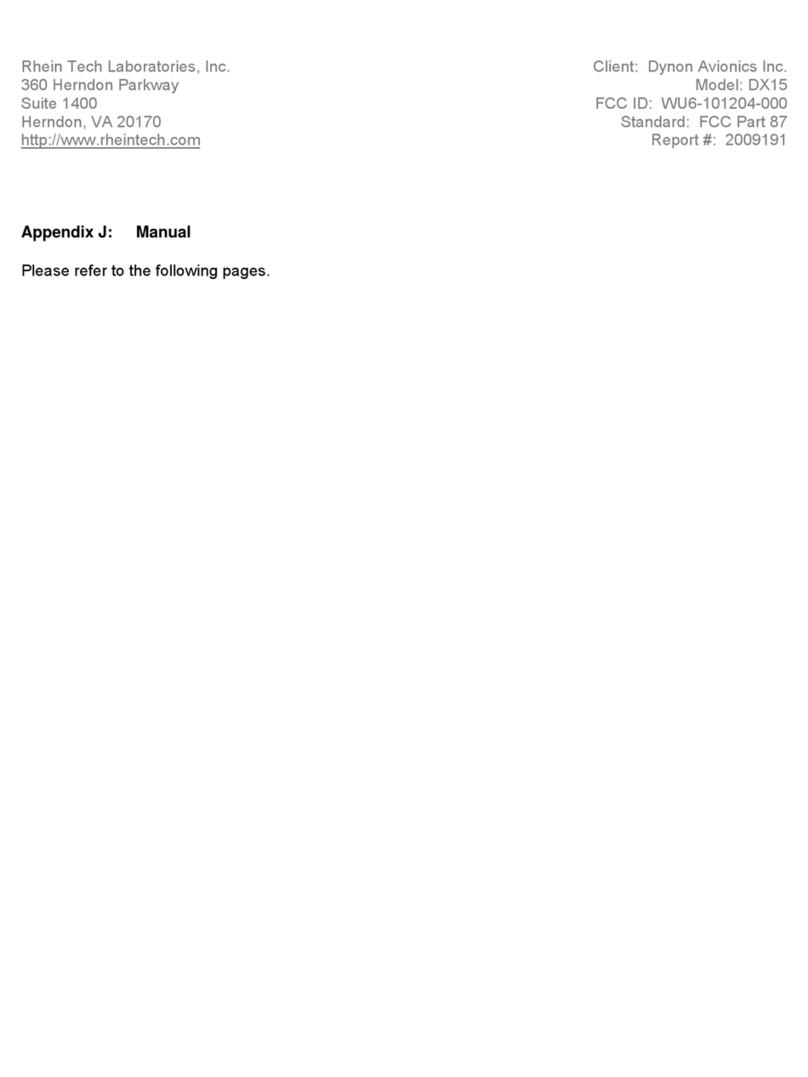 Dynon Avionics DX15 User manual Dynon Avionics DX15 User manual