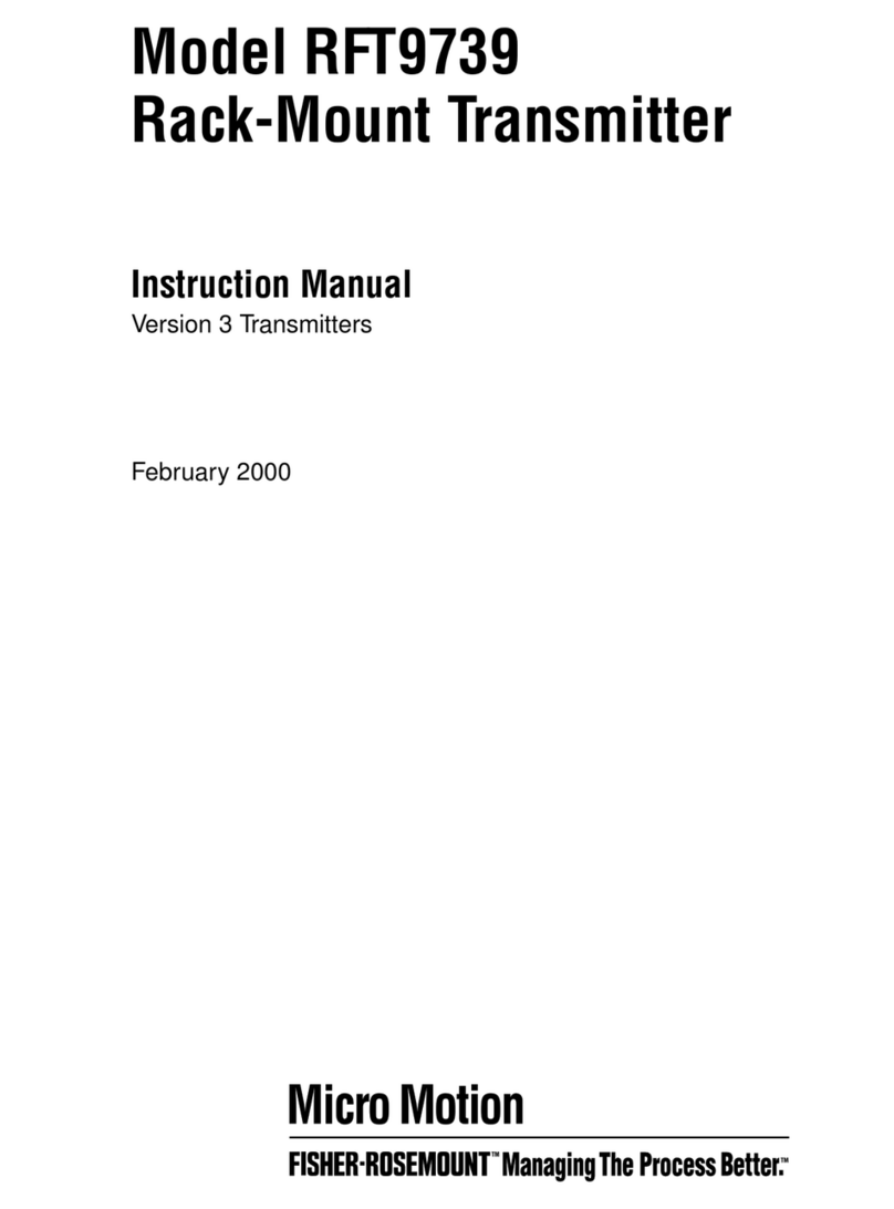 Micro Motion Fisher Rosemount RFT9739 instruction manual